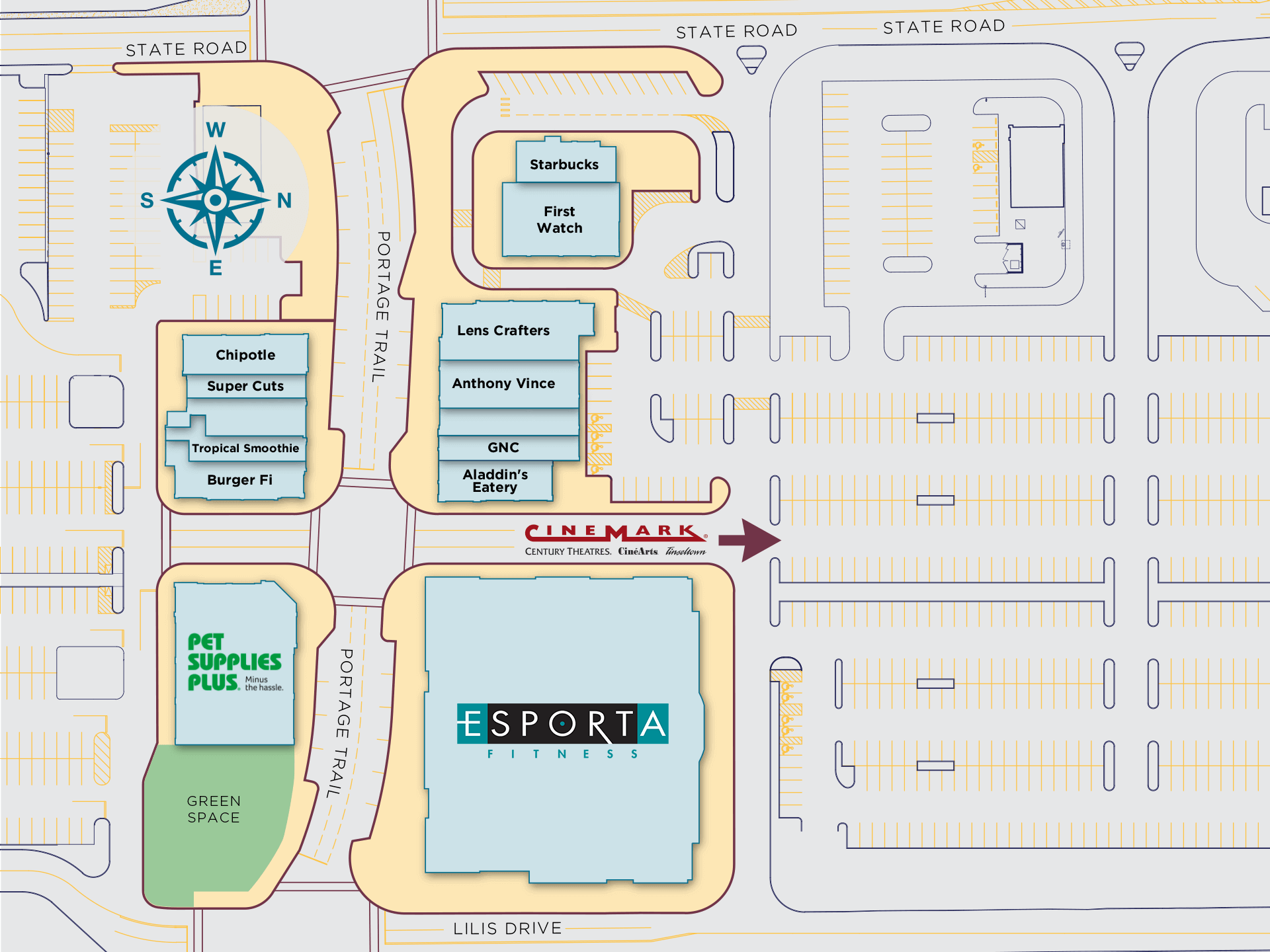 Portage Crossing Map